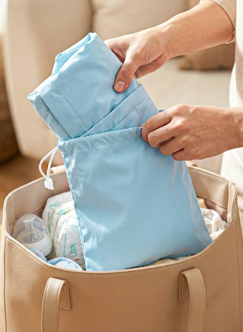 Baby Blue Waterproof Baby Jacket & Bag - Image 4